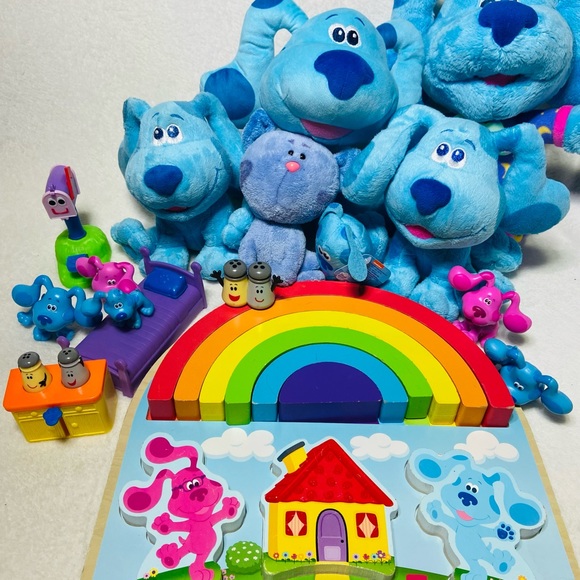 Nick Jr Blues Clues Toy Lot Learning Plush Blues Clues Plush 3D Puzzle - Picture 1 of 9